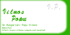 vilmos popu business card